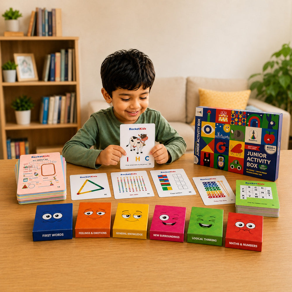 Child enjoying Junior Activity Box activities