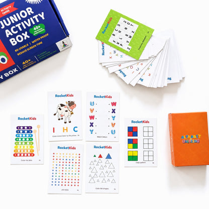 Junior Activity Box alphabet and matching activity cards