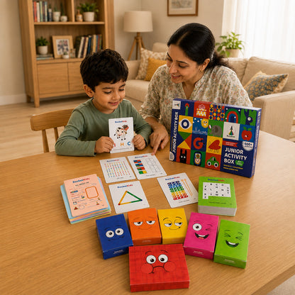 Parent and child using the Junior Activity Box